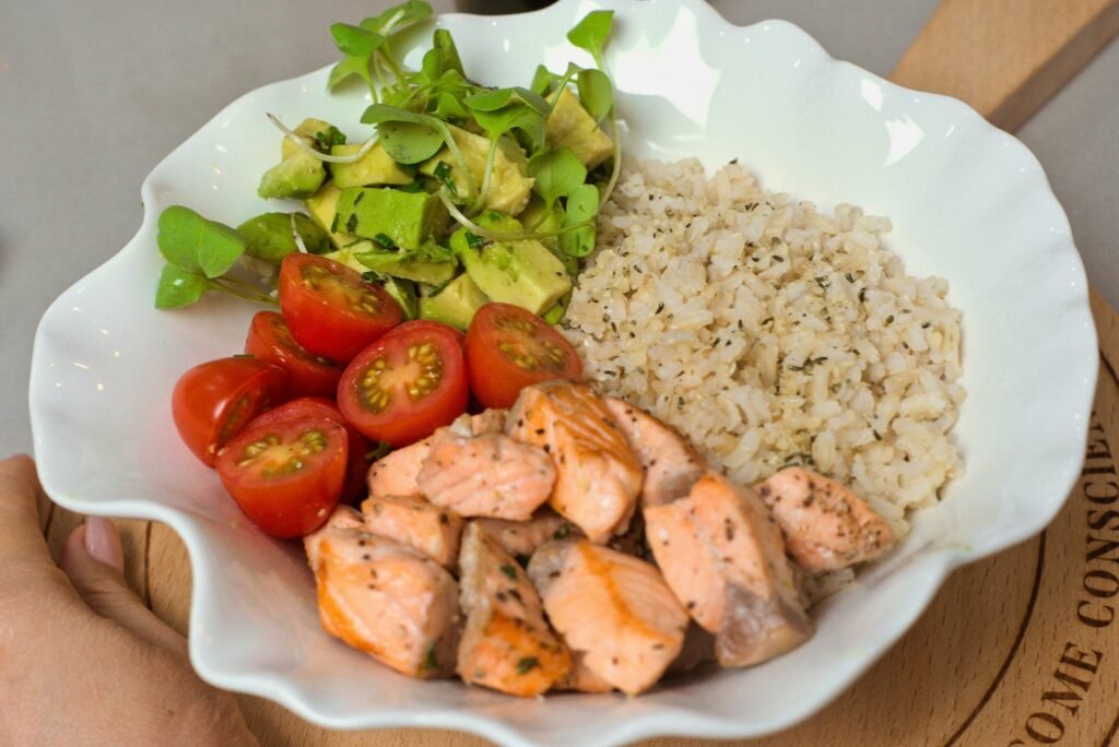 healthy balanced meal portioned on a plate illustrating calorie deficit explained