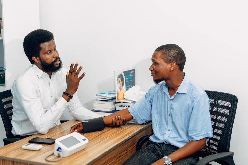 man preparing to see a doctor about low testosterone symptoms