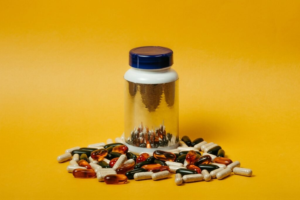 Assorted capsules and pills marketed for the brain