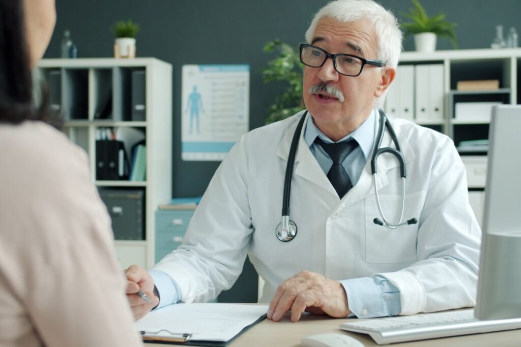 Doctor consulting a patient in a medical office