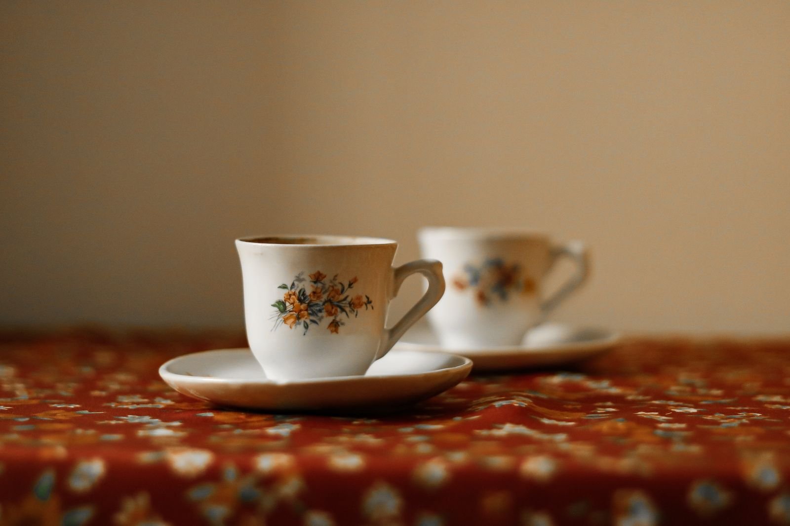 Two teacups on a table